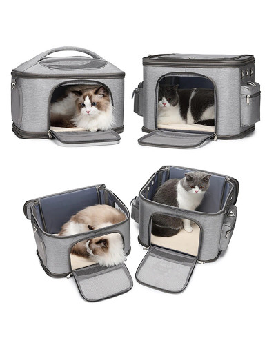Kattenrugzak voor 2 katten (of veel kittens) Kattenrugzak voor 2 katten (of veel kittens)