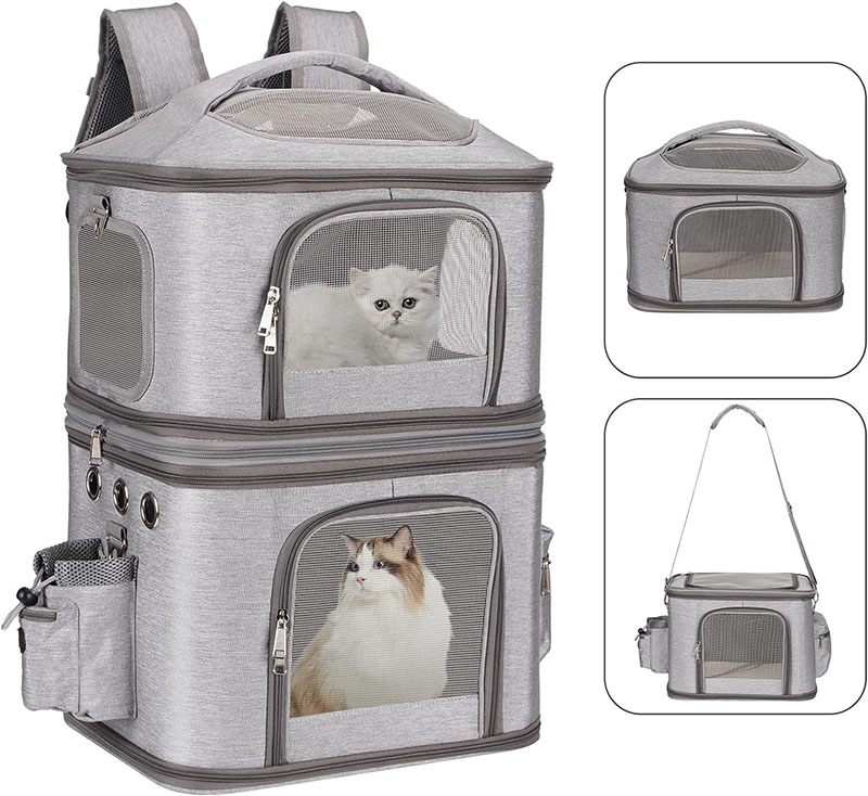 Kattendraagtas voor twee katten of veel kittens